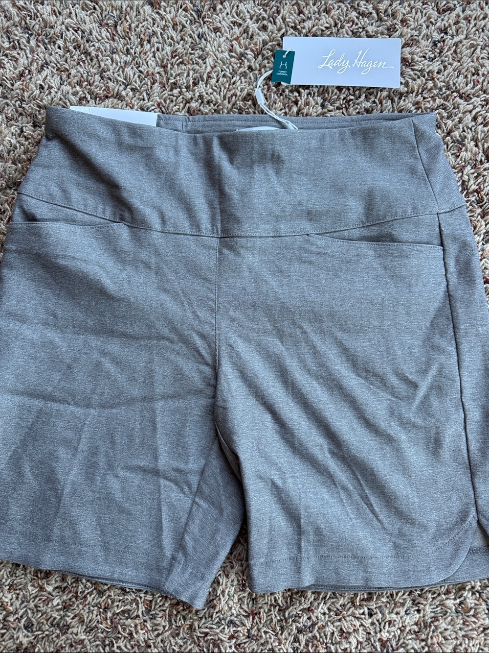 Lady Hagen Gray Athletic Bermuda Shorts